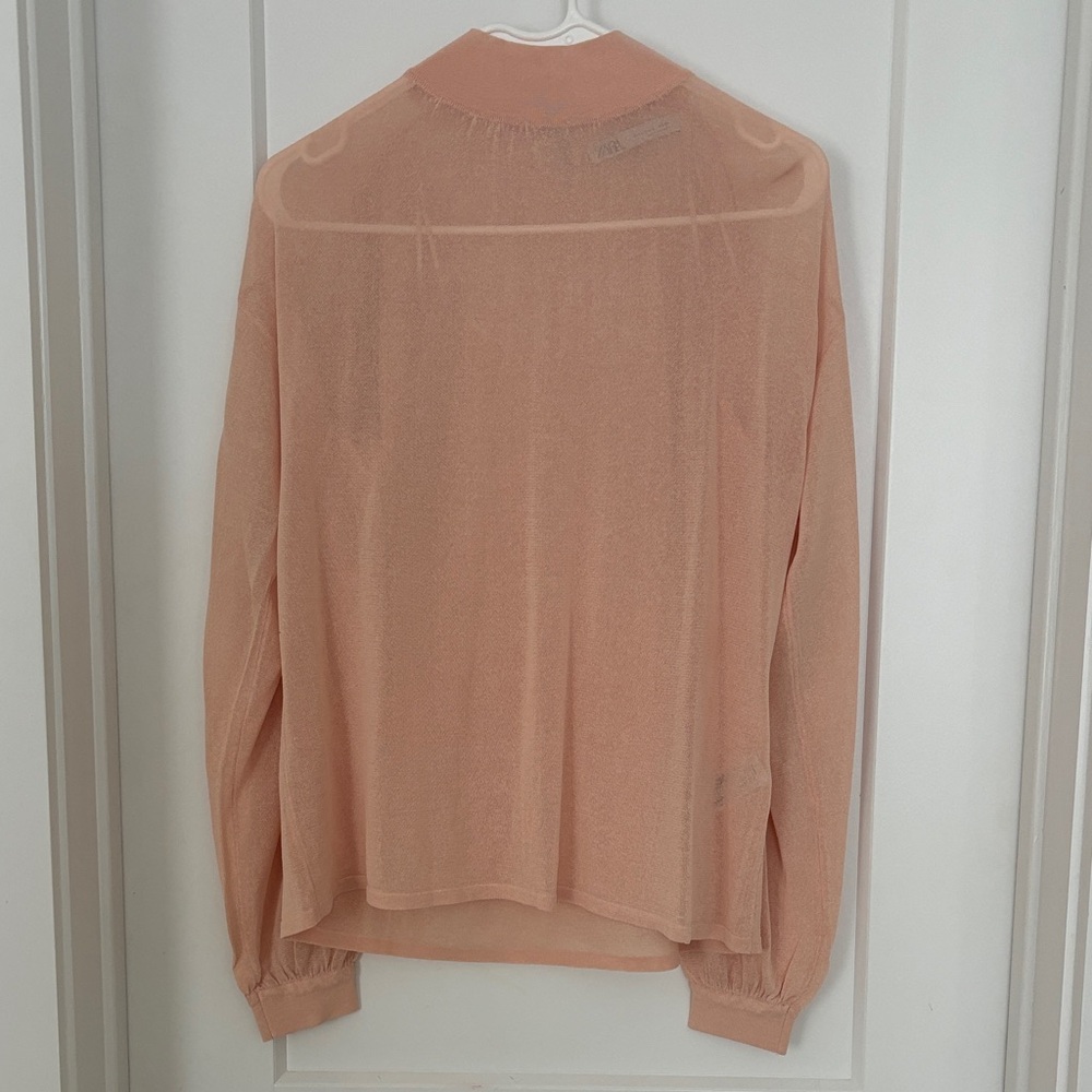 Zara Soft Peach Knit Tank Top